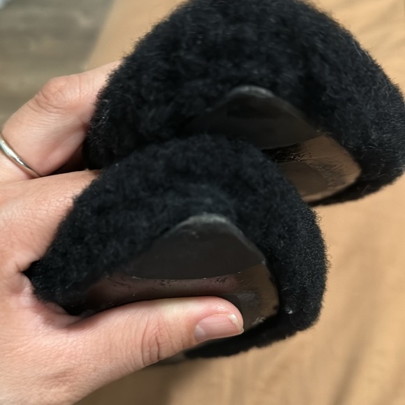 Jenni Kayne Genuine Leather Slip on Shearling Mules black - Picture 8 of 8